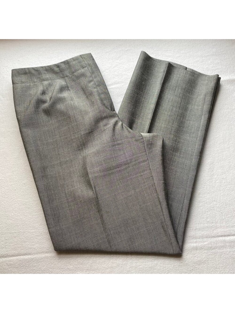 Harve Benard Gray Dress Pants Sz 8 Straight Minimalist Office Core VINTAGE LA52